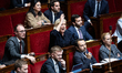 Marine Le Pen, President of the Rassemblement National parliamentary group, participates i...