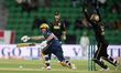Ashton Turner plays a shot during the Eliminator 1 Pakistan Super League (PSL) match betwe...