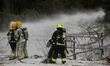 Emergency responders participate in a full-scale emergency exercise at Tribhuvan Internati...