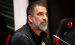 Arda Turan, head coach of Shakhtar, speaks during a press conference after the game betwee...