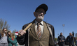 Nikola Aleksic, director of the Ecological Movement of Novi Sad, stands before the start o...