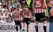 Sydie Peck of Sheffield United celebrates his goal to make it 1-2 during the Sky Bet Champ...