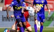 Kamal Sowah of NAC Breda and Angel Alarcon of FC Utrecht during the Dutch Vriendenloterij...