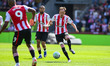 Mikkel Damsgaard of Brentford controls the ball during the Premier League match between Br...