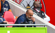 Nuno Espirito Santo, manager of West Ham United, holds his head during the Premier League...