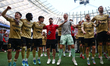 Gornik Zabrze players celebrate the win after the Polish Cup Final Gornik Zabrze - Rakow C...