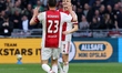 Ajax player Steven Berghuis congratulates Ajax player Anton Gaaei on his goal during the D...