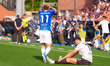 Tasos Douvikas is seen during the match between Como 1907 and FC SSC Napoli in Serie A at...