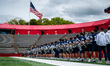 The Penn State Nittany Lions stand for the national anthem before the 2026 Big Ten Men's L...