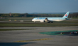 A Korean Air Boeing 787-9 Dreamliner aircraft, registration HL7207, taxis after landing at...