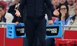 PSV coach Peter Bosz is seen during the Dutch Eredivisie match between Ajax and PSV at the...