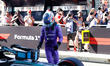 Kimi Antonelli secures pole position during the qualifying race ahead of the Formula 1 Cry...