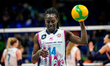 Linda Nwakalor of Savino Del Bene Scandicci prepares for a serve during the CEV Women's Ch...