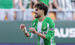 Ez Abde of Real Betis celebrates a goal during the La Liga EA Sports match between Real Be...