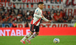 Juan Fernando Quintero, a player for River Plate, controls the ball during a Copa de la Li...