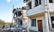 Houses are damaged by a nighttime drone strike in the Odesa district, Odesa region, Ukrain...