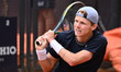 Jesper De Jong of the Netherlands competes against Hugo Dellien of Bolivia during the Inte...