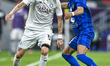Rafa Mujica of Al Sadd SC and Sultan Al-Brake of Al Duhail SC compete during the Amir Cup...