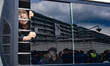 Members of the Korea Alliance of Progressive Students are escorted by police to the Jongno...