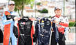 Drivers Takamoto Katsuta and Dani Sordo participate in the ceremonial start in Coimbra dur...