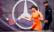 Anastasia Gasanova of Russia competes against Hanyu Guo of China during the round of 32 ma...