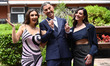 Elettra Lamborghini, Gabriele Corsi, and Mariasole Pollio attend the photocall before the...