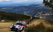 Driver Thierry Neuville and co-driver Martijn Wydaeghe of the Hyundai Shell Mobis World Ra...