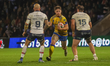 Tyla Hepi runs at the Doncaster defense during the BETFRED Championship match between Oldh...
