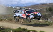 Thierry Neuville and Martijn Wydaeghe of Belgium drive a Hyundai i20 N Rally1 during the s...
