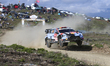 Daniel Sordo and Candido Carrera of Spain drive a Hyundai i20 N Rally1 during the shakedow...