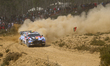 Thierry Neuville and Martijn Wydaeghe of Belgium drive a Hyundai i20 N Rally1 during the s...