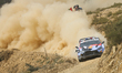 Adrien Fourmaux and Alexandre Coria of France drive a Hyundai i20 N Rally1 during the shak...