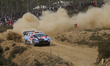 Daniel Sordo and Candido Carrera of Spain drive a Hyundai i20 N Rally1 during the shakedow...