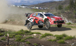 Takamoto Katsuta of Japan and Aaron Johnston of Ireland in a Toyota GR Yaris Rally1 during...
