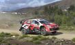 Takamoto Katsuta of Japan and Aaron Johnston of Ireland in a Toyota GR Yaris Rally1 during...
