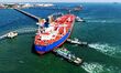 A tanker carrying imported crude oil docks at the Qingdao Port Tanker Terminal in Qingdao,...