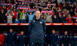 Mariusz Jop, head coach of Wisla Krakow, is seen during the game between Wisla Krakow and...