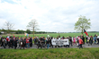 A counter-demonstration organized by anti-fascist groups takes place in Ter Apel, Netherla...