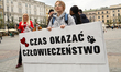 Participants gather for a protest under the slogan ''WE HAVE ENOUGH. STOP ANIMALS SUFFERIN...