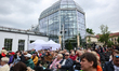 A view of the palm house during the concert at Jagiellonian University Botanic Garden in K...