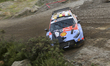 Thierry Neuville and Martijn Wydaeghe of Belgium drive a Hyundai i20 N Rally1 during the s...
