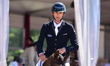 Rider Benoit Cernin competes in the show jumping competition at the Bourg-en-Bresse Intern...