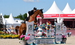 Rider Vanessa Norblin participates in the show jumping competition at the Bourg en Bresse...