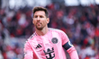 Lionel Messi walks to take a corner kick during a Major League Soccer game between Toronto...