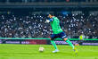 Keylor Navas #1 of Pumas shoots the ball during the Liga MX quarter-final match between Pu...