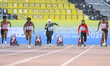 (L to R) Layla Kamal of Bahrain, Dana Salem of Qatar, Lujain Alhumaid of Saudi Arabia, Azz...