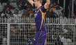 Cameron Green of KKR celebrates after their victory against Gujarat Titans at Eden Gardens...