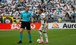 Neymar during the match between Santos and Coritiba in the 16th round of the Brazilian foo...