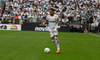 Neymar during the match between Santos and Coritiba in the 16th round of the Brazilian foo...