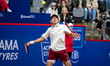 Alex de Minaur of Australia plays a forehand shot to Francisco Cerundolo during their Men'...